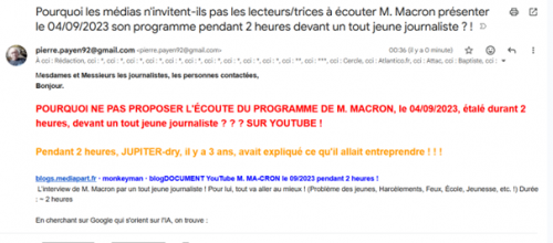 document,macron,septembre 2023,programme,réchauffement,feu,jeune,psychiatrie,santé,ecole,enseignant,soifgnant,enfant,payen pierre